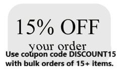 the coup is for 15 % off your order use coup code discounts with bulk orders of