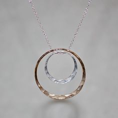 Elegant Full Circle Hammered Jewelry, Hammered Sterling Silver Necklaces For Anniversary, Sterling Silver Hammered Necklaces For Anniversary, Silver Hammered Pendant Jewelry, Sterling Silver Hammered Necklace For Anniversary, Anniversary Sterling Silver Hammered Necklace, Silver Electroformed Round Pendant Necklace, Metal Full Circle Necklace For Gift, Metal Necklace Full Circle For Gift