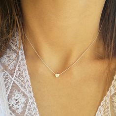 A romantic necklace for Valentine's DAY! ✔️Sterling Silver 925 ✔️ A Minimalist Necklace with an extra tiny heart pendant. With a matt but shiny finish that makes it so unique! >> SIZE Chain Lenght alternatives👉12 - 13 -14-15- 16-17-18-19-20 inches ( 30 -33 -35-38- 40-42- 45-48 -51 cm). I add a chain extension of + 1.inch (3 cm). So you can adjust the length as you wish. The diameter of the heart pendant is 0.25 inches 0.5cm >> IS IT A GIFT? This heart Necklace comes in a beautiful g Minimalist Double Heart Charm Necklaces With Heart Beads, Minimalist Double Heart Charm Necklaces, Simple Charm Necklaces For Mother's Day, Minimalist Open Heart Charm Necklaces For Mother's Day, Dainty Everyday Charm Necklace With Heart Beads, Minimalist Open Heart Charm Necklace For Mother's Day, Dainty Heart Beads Charm Necklace For Everyday, Simple Necklace As A Mother's Day Gift, Simple Necklace For Mother's Day Gift