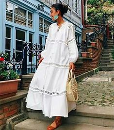 Great Shopping Women's White Cotton Long Sleeve Bohemia Holiday Beach Skirt Long Loose Dress, Womens Dresses Affordable Button-up Maxi Dress For Vacation, Affordable Maxi Length Shirt Dress For Summer, Simple Maxi Dress Casual Long Sleeve, Loose Dresses Long, Cheap Long Shirt Dress For Daywear, Cheap Long Sleeve Shirt Dress For Beach, Luxury Summer Shirt Dress Maxi Length, Cotton Long Maxi Dress, Luxury Cotton Sundress Midi Dress