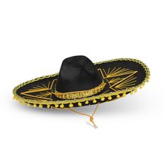 PRICES MAY VARY. Pull-On closure Spot Clean HOLA AMIGOS - Dress up as a Mexican with this realistic-looking Sombrero hat. With the multiple color finishes to choose from, this makes a great fiesta hat. REALISTICALLY DESIGNED - The large black hat has a silver stitching design on the brim and a silver band around the center. PRACTICAL WEAR - The sombreros feature an adjustable strap under the chin to adjust to your comfort. The practical design will have you wearing them all evening long. FAMILY Fiesta Costume, Mexican Sombrero Hat, Sombrero Hat, Hat For Kids, Moomin Valley, Mexican Hat, Baby Boy Accessories, Quality Hats, Costume Hats