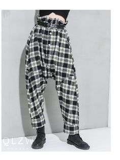 Sku CY-!54157 Material <50%Cotton Style Loose , Empire , Harem pants Feature Plaid , Split-joint Occasion Going out , Stylish Selection Seasons Spring Type Pants Color BLACK RED,BLACK WHITE Size FREE SIZE Size Chart: Please consult the size chart we provide for this item's measurements to help you decide which size to buy. Please note: There may be 1-3cm differ due to manual measurement. INCH Waist Hips Leg Opening Length FREE SIZE 25.98-38.58 51.18 13.39 38.98 Casual Plaid Patchwork Bottoms, White Patchwork Long Pants, Black Patchwork Bottoms With Relaxed Fit, Black Relaxed Fit Patchwork Bottoms, Black Relaxed Fit Bottoms With Patchwork, Relaxed Fit Black Bottoms With Patchwork, Black Baggy Patchwork Bottoms, Baggy Black Bottoms With Patchwork, Baggy Black Patchwork Pants