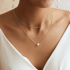 S H O W ∙ Y O U R ∙ S T Y L E 😍UNIQUE ♥ Handmade natural pearl design in 14K Gold plated, Beautiful necklace for her, Wear it either for everyday use or for special occasions. 🎁PERFECT GIFT ♥ Make your friends or family happy with this exclusive gift. 🙌MINIMALIST DESIGN ♥ Wear this jewelry with joy and show your style with the wonderful designs. 😊SATISFACTION GUARANTEE ♥ Your satisfaction is always our priority. Please feel free to contact us if you have any questions or requests regarding y Double Strand Gold Wedding Jewelry, Double Strand Gold Jewelry For Wedding, Gold Double Strand Wedding Jewelry, Gold Double Strand Necklace For Wedding, Double Strand Pearl Chain Jewelry For Anniversary, Anniversary Pearl White Double Strand Necklace, Double Strand Pearl White Jewelry As Gift, White Double Strand Clavicle Chain Jewelry, Delicate Double Strand White Jewelry