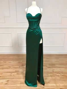 Formal Wedding Guest Dress, Prom Dresses Simple, Green Evening Dress, Green Corset, Corset Dress Prom, Prom Dresses Online, فستان سهرة, Green Prom Dress, Satin Prom Dress