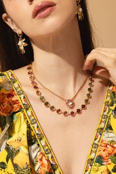 Irene Neuwirth medium classic link mixed tourmaline necklace in yellow gold. 18K Yellow Gold 8mm Tourmaline Cabochons (75.97 cts) 18" L Irene Neuwirth Jewelry, Metal Choker Necklace, Metal Choker, Rose Gold Morganite, Irene Neuwirth, Chunky Jewelry, Tourmaline Necklace, Scarf Headband, Work Jewelry