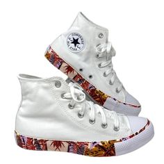 Converse Ctas Hi White Mantra Orange High Top Women Canvas Size Sneakers A01179f Brand New With Box No Lid. 100% Authentic! Street Style And Comfort Go Synonymous With Converse. It Isn't Any Different With The Converse Ctas Hi. Bringing Your Favorite Converse Styling With A Tropical Twist, These Shoes Keep You Ready For Summer With Unrivaled Style. The Upper Of These Shoes Is Made From At Least 50% Recycled Cotton Canvas, Which Emphasizes Sustainable Fashion, While The Classic High-Top Design St White Lace-up Canvas Shoes For Spring, White Mid-top Casual Canvas Shoes, White Casual Canvas Shoes With Vulcanized Sole, Casual White Canvas Shoes With Vulcanized Sole, Trendy White Canvas Shoes With Vulcanized Sole, Trendy White Canvas Shoes With Rubber Sole, White Casual Canvas Shoes For Streetwear, White Lace-up Converse Canvas Shoes, Casual White Canvas Shoes For Streetwear