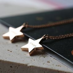 "Sister Star Necklace Gift Set, Gift for Big Sister & Little Sister, Matching Sister to Sister Necklace Set. Big lil Sister Necklace for 2 ∙ ∙ ∙ ∙ ∙  K E Y - F E A T U R E S ∙ ∙ ∙ ∙ ∙  This beautiful gift come with a silver and a rose gold plated Lucky Star disc pendant engraved with 'always' duo necklaces. They paired with a simple and beautiful open card with space for greeting & message. They are both sentimental and stylish, making this the perfect gift for sisters and a treat for yourself. Necklace Dimensions: Charm Width: 15mm; Length: 15mm; Circumference: 44-48cm Metal Type: 18ct Gold Plated  ∙ ∙ ∙ ∙ ∙ G I F T S ∙ ∙ ∙ ∙ ∙  Each piece is individually wrapped in a branded SYMBOLOGY gift box.  we are happy to ship directly to the recipient. Every single piece paired with a SYMBOLOGY gi Star-shaped Necklace For Mother's Day Gift, Mother's Day Star-shaped Necklace Gift, Mother's Day Star Shaped Necklace Gift, Mother's Day Star Shaped Gift Necklace, Personalized Star Necklaces For Mother's Day, Personalized Star Necklaces For Birthday Gift, Personalized Star Necklace For Birthday Gift, Personalized Star Necklace For Birthday, Personalized Star-shaped Jewelry As A Gift