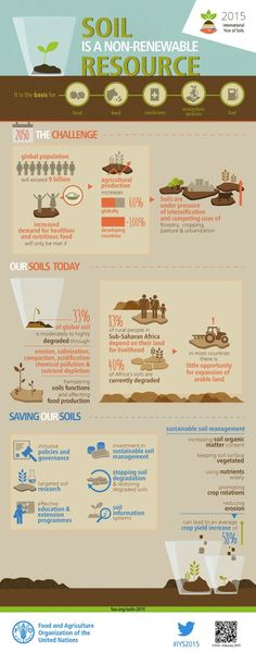 an info sheet showing the benefits of soil resource in different areas of the world