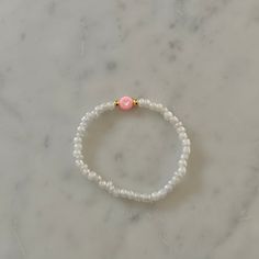 -stretchy bracelet Body Jewelry Diy, Pink Beaded Bracelets, Clay Bead Necklace, Preppy Bracelets, Holiday Bracelets, Bracelet Inspo, Clay Bracelet, Beads Bracelet Design, Bracelet Ideas