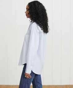 Classic Shirt – Jenni Kayne Daily Uniform, Jenni Kayne, French Blue, Italian Fabric, Perfect Shirt, Classic Shirt, The Search, Cute Tops, Get Dressed