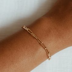 The largest sized "paper clip" style chain It's a statement, but super comfortable to wear every day 14k gold filled 6"-7"long Top bracelet pictured Get It Girl, Modern Chic, Matching Necklaces, 14kt Gold, Paper Clip, Delicate Bracelet, Chain Bracelet, Long Tops, Gold Filled