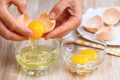 It is possible to do this by following these steps: Identify the #midpoint of the egg. Hit this midpoint, trying to crack the egg in half. Once #cracked, tilt the egg to one side of the #eggshell, so that the yolk moves into that side. Using the other piece of the #brokenegg to trap the #egg_yolk within the shell, tilt the #eggslightly to the other side. Drain the egg white into a bowl underneath through the gap in the shell. One #egg #white is usually sufficient for a #facemask. Egg Face Mask, Olive Oil Hair Mask, Egg White Face Mask, Hair Mask For Dandruff, Egg Mask, Egg For Hair, Health Transformation, Natural Hair Conditioner, Olive Oil Hair