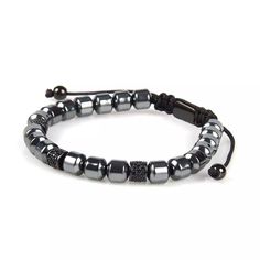 24/7 Customer Service Free United States Shipping 1 Year Warranty on All Products Adjustable size Handmade with Care Black Cubic Zirconia Black Metal Beads Live fearlessly with this stunningly black crystals bracelet. Black Metal beads sure to make a visual masculine statement. Black crystals give a perfect shine! Stack this trendy piece with any of our beaded bracelets, Red or Black String pieces for the ultimate look.The bracelet comes in a elegant black box that will protect from scratches. A Black Beaded Metal Bracelets, Adjustable Gunmetal Beaded Jewelry, Adjustable Bracelets With Rhinestones And Round Beads, Adjustable Round Beads Bracelets With Rhinestones, Adjustable Beaded Gunmetal Jewelry, Adjustable Black Bracelets With Faceted Beads, Elegant Hematite Bracelets With Faceted Beads, Adjustable Black Bracelet With Faceted Beads, Adjustable Rhinestone Bracelets With Round Beads