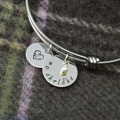 Mo Chridhe Adjustable Bangle Bracelet - Celtic Stacking Bangle Adjustable Bangle Bracelet, Outlander Fan, Sterling Silver Charms, Scottish Thistle, Stainless Steel Bangles, Stacked Bangles, Adjustable Bangle, Sterling Silver Charm, Outlander