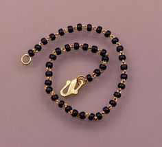 Bracelet With Black Beads, Black Beads Chain, Baby Jewelry Gold, Bathroom Plans, Belly Dance Jewelry, Anklet Designs, Foot Bracelet, Bracelet Stone, Black Beaded Bracelets