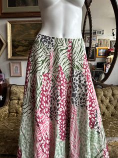 Brand new with tags retailed $160 waist: 28” length: 31.5” pre-owned Multicolor Midi-length Skirt With Lined Detail, Guinea Bissau, Ethiopia, British Indian, Brunei, Midi Skirt, Brand New