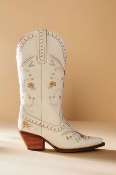 Dingo 1969 Full Bloom Leather Cowboy Boots | Anthropologie Boots For Women Ankle, Cowboy Boots For Women, Bota Country, Embroidered Leather, Leather Cowboy Boots, Cowboy Boot, Boot Brands, Cowboy And Cowgirl, Boots For Women