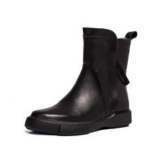 dwarves1142-1 Boots 5.5 Matte Black Fleece Lined Black And White Coffee, Black Fleece, White Coffee, Leather Chelsea Boots, Leather Texture, Pig Skin, Snow Boots, Casual Jeans, Cow Leather