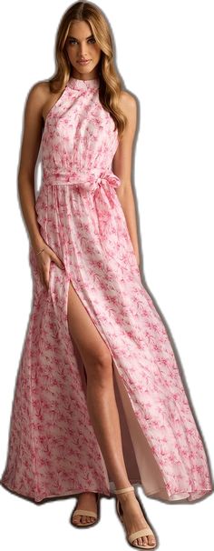 Floral Formal Dresses, Atelier Dress, Floral Dress Formal, Open Back Maxi Dress, For Your Party, Party Wedding, Pink Floral, Open Back, Prom