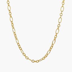 The Seraphina Chain Necklace blends boldness and elegance with its stunning gold-tone links. Perfect for adding a touch of sophistication to any outfit, it's versatile enough for both casual and formal occasions. Elevate your style with this timeless statement piece. 18k gold over sterling silver Approx. length: 17.75" Our gold covering on silver is a thick layer of 18k solid gold on sterling silver meaning it will last longer. You get the look and feel of gold jewelry at a fraction of the price Silver Meaning, Figaro Chain Necklace, Cable Chain Necklace, Cultured Pearl Necklace, Bow Jewelry, Jewelry Sterling Silver, Pearl Pendant Necklace, Stud Earrings Set, Cultured Pearls