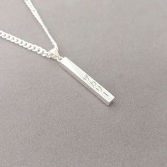 "Japanese Necklace for Men, Personalized Japanese Name Bar Necklace, Japanese Kanji Necklace, Custom Chinese Necklace, Japanese Jewelry Wear the special Japanese name engraved on a beautiful vertical bar necklace! Bar necklaces are a popular trend in the fashion world and you definitely do not want to be without one in your wardrobe! A perfect gift for holidays, anniversaries, birthdays, valentine, Christmas, father's day and more. All of my products are handmade. Why buy from us? Quality Produc Japanese Necklaces For Men, Japanese Necklace, Chinese Necklace, Japanese Accessories, Necklace Japanese, Bar Necklaces, Necklace Bar, Japanese Jewelry, Cube Necklace