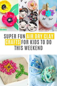 some crafts for kids to do with clay and paper machs, such as an air dry clay clay