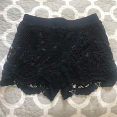 Never Worn! Black Lace Shorts, Wet Seal, Shorts Black, Lace Shorts, Black Lace, Womens Shorts, Lace, Women Shopping, Black