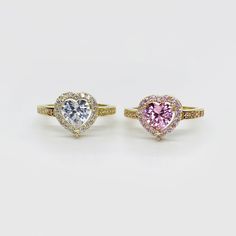 10k Solid Gold Heart Pink White CZ Love Beautiful Ring Gift for Women Girl * Metal : Real 10K Yellow Gold * Condition : Brand New * Finish : Polished * Width (Heart) : 11.3mm * Weight : 3.1 gram This is an approximate size & weight. Please expect up to ±10% difference. * Processing time : 1~2 business days * Ships from California This is 100% Authentic 10k Gold. Not plated or filled. All of our items are brand new and are shipped with a gift box. Gold Heart Ring, Jewelry Accessories Ideas, Heart Shaped Rings, Accessories Ideas, Cz Ring, Classic Jewelry, Pinky Ring, Beautiful Ring, Gold Heart