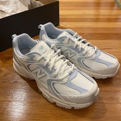 White And Light Blue 530 New Balance. Men’s 7, Women’s 8.5 Never Worn. White And Blue New Balance Shoes, Light Blue New Balance, New Balence Shoes, New Balance 530 Blue, New Balance 530 White, New Balance Shoes For Women, New Balance Shoes 530, Blue New Balance Shoes, New Balances