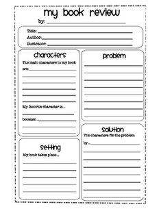 the book review worksheet for students to use in their writing and reading skills