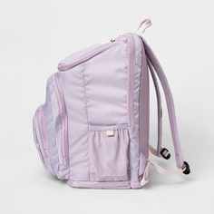 The Jartop Elite Backpack from Embark™ is the only backpack your kid will ever need. This softside backpack features a spacious main compartment with interior accessory, mesh and laptop pockets, as well as three exterior zip pockets, providing them with loads of space for binders, electronics and other school supplies. It even has a mesh side pocket that's perfectly sized for holding water bottles, their glasses case and more! The adjustable straps allow for comfortable, customizable carrying, a Purple Nylon Student Backpack, Functional Purple Sports Backpack, Functional Mesh Backpack For School, Functional Mesh School Backpack, School Backpack With Mesh Pockets And Nylon Material, Back To School Travel Mesh Backpack, Functional Purple Nylon Backpack, Purple Nylon Backpack For Back To School, Back To School Purple Nylon Backpack