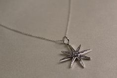 Sterling silver chain with a white gold filled pendant Starburst Necklace, Sterling Silver Chain, Sterling Silver Chains, Silver Chain, Cross Necklace, Gold Filled, Silver Necklace, White Gold, Chain