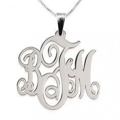 This gorgeous monogram silver necklace is the perfect wedding gift that will add a dazzling appeal to a bride’s outfit. Monogram Necklaces, Monogram Necklace Gold, Silver Monogram, Initial Name, Gold Monogram, Monogram Necklace, Monogram Styles, Fashion Industry, Custom Necklace