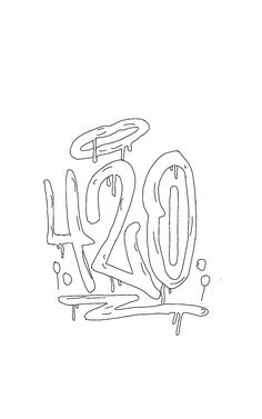 a drawing of the word b2c in black and white with dripping paint on it