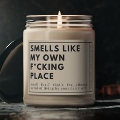 "Packed with immersive aromas, these scented candles come in 9oz glass jars and are one size (2.8″ × 3.5\") (7.1cm × 8.8cm). Made with 100% natural soy wax blend, each candle features a 100% cotton wick and a permanent adhesive label where your custom designs can come alive. .: Materials: 100% natural soy wax blend, 100% cotton wick and a glass jar .: One size: 2.8″ × 3.5\" (7.1cm × 8.9cm) .: Burning time: 50-60 hours .: Glossy permanent adhesive label .: Choose from five different aromatic scents .: Assembled in the USA from globally sourced parts .: NB! All scents have the same wax color" Home Owner Candle, Apartment Warming Gift, New Homeowner Mug, New Home Candle, Inappropriate Candles, Funny Best Friend Candles, New Apartment Gift, Closing Day, Apartment Gift