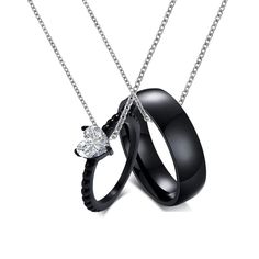 PRICES MAY VARY. Chain length – 45 cm + 5 cm for women,60 cm for men. Material– Stainless steel. I Love You Forever and Always Matching Couple Ring s Necklace for him and her sets for 2. Necklaces for wife and husband,boyfriend and girlfriend. Necklaces for Mothers day.Birthday.Valentines day.Anniversary.Back to school.Coming of age.Engagement.Graduation.Wedding.Friendship.Thanksgiving day.Christmas.Holiday.New Year for mom mother grandma nana sister daughter grandmother granddaughter best frien Couples Necklace Matching, Black Stainless Steel Promise Jewelry, Couples' Stainless Steel Heart Jewelry, Couples' Heart Shaped Stainless Steel Jewelry, Black Couple's Necklace As Gift, Couples' Stainless Steel Heart-shaped Jewelry, Black Stainless Steel Necklace For Valentine's Day, Matching Chains For Couples, Black Stainless Steel Necklace For Anniversary