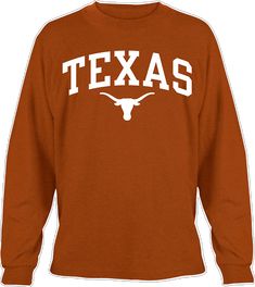 Hook Em Horns, Orange Texas, Texas Longhorns, Burnt Orange, Texas, Long Sleeve Tshirt, Long Sleeve Tees, Relaxed Fit, Long Sleeve