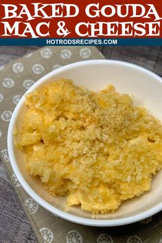 Bowl of Baked Gouda Mac and Cheese Baked Gouda Mac And Cheese, Baked Gouda, Gouda Mac And Cheese Recipe, Gouda Cheese Recipes, Gouda Mac And Cheese, Pasta Bake Easy, Food Sides, Baked Mac And Cheese Recipe