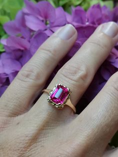 Beautiful 1930s antique German 14k gold ring with ruby, stone measures approx. 6 x 8 mm, princess cut approx. 1.5ct, ruby has few minor chips barely visible without jeweler loupe. US Size 6 3/4, in good vintage condition. Box on the photos not included! Material: 14k gold, ruby total weight: 2.4 g US Size: approx. 6 3/4 (EU size 54) Emerald Cut Ruby Ring In Gold, Classic Gold Rectangular Ruby Ring, Classic Rectangular Ruby Ring In Gold, Classic Gold Ruby Ring With Rectangular Shape, Heirloom Emerald Cut Solitaire Birthstone Ring, Classic Yellow Gold Rectangular Amethyst Ring, Classic Emerald-cut Amethyst Ring, Vintage 14k Gold Ruby Birthstone Ring, Classic Emerald Cut Amethyst Ring