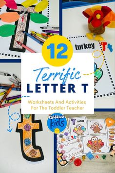 there are pictures of letters and activities for the toddler teacher