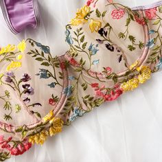 Material: This Cream Purple Floral Embroidery Lace Cup Lingerie Set is made of 95% polyester 5% elastane. Color: Cream Purple,Black ,green/khaki ,wine red ,yellow,blue This lingerie set includes: Lace lingerie bra Lace lingerie thong/panties Lace lingerie garter belt *We recommend taking measurements before ordering lingerie. Different lingerie brands use different size charts, if you want the lingerie set to fit perfectly, please check the size chart below Details: Cream Purple Floral Embroider Embroidered Lingerie, Lingerie Garter Belt, Lingerie Aesthetic, Flower Lingerie, Lingerie Floral, Lingerie Thong, Lingerie Garter, Floral Lingerie, Lingerie Brands