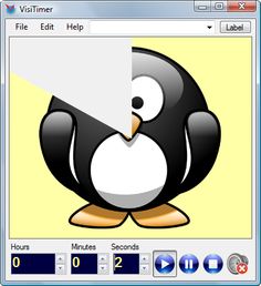 an image of a cartoon penguin on the computer screen