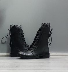 Ankle Leather Shoes, Genuine Shoes, Gothic Shoes, Black Leather Boots, Combat Boots, All seasons Shoes, Ankle Boots, Gothic Boots ❤️ Extravagant designs and high quality fabrics! ❤️ Materials & Care Genuine Leather Clean with a soft cloth and cold water ❤️ Shipping ✈ Ready to ship The time I need to prepare an order for shipping varies. For details, see individual items. Priority shipping is used for all our packages: STANDARD SHIPPING * Shipping to USA & Canada - 10-20 business days * S Black Gothic Lace-up Boots With Round Toe, Gothic Faux Leather Lace-up Combat Boots, Black Brogue Ankle Lace-up Boots, Black Gothic Martin Boots With Round Toe, Gothic Black Martin Boots With Round Toe, Gothic Faux Leather Heeled Boots With Round Toe, Gothic Round Toe Heeled Boots In Faux Leather, Gothic Leather Heeled Boots With Round Toe, Gothic Ankle-high Faux Leather Boots