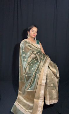 NOTE:All sarees except Pink will be dispatched in 3-4 weeks. Pink is dispatched same day. Bringing you the finest collection of Banarasi Tissue Silk Sarees with designer gotta Patti detailing. A Yet another stylish , elegant and timeless piece from our master weavers in Banaras. A Simple yet chic look which takes you from power brunch to date night. Adorn this effortless tissue silk saree in gold zari with designer gotta Patti details. Just gorgeous to the core and timeless . Luxurious fabric wi Tissue Silk Saree, Gotta Patti, Grey And Gold, Blouse Dress, Saree Blouse, Luxury Fabrics, Silk Saree, Handbag Accessories, Timeless Pieces