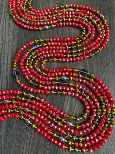 Enjoy these gorgeous WaistBeads made exclusively for you. Uses of Waist beads ★ Cultural and Spiritual Reasons ★Waist beads as ornaments as well as for symbolic adornment, ★ which serves as a sign of wealth, femininity or aristocracy, as well as spiritual well-being. ★ Weight-loss Management ★Self Love/ Confidence ​ Gemstone Waist Beads As Gift, Gift Gemstone Waist Beads, Festive Multi-strand Colorful Beads Jewelry, Spiritual Beaded Rondelle Crystal Necklace, Bohemian Crystal Necklace With Spacer Beads As Gift, Bohemian Crystal Necklaces With Spacer Beads As Gift, Multicolor Round Beads Christmas Jewelry, Bohemian Czech Glass Faceted Beads, Gold Multi-strand Gemstone Beads