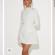 Odd Muse London, Never Worn Odd Muse, Split Sleeve, Aaliyah, Belleza Natural, Mini Dress With Sleeves, Casual Party, White Mini Dress, Winter Dresses, Dress Codes