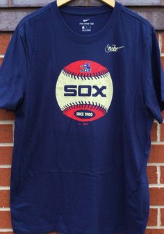 Nike Chicago White Sox Navy Blue Coop Baseball Short Sleeve T Shirt - 17320677 Throwback Sports T-shirt With Screen Print, Sports T-shirt With Team Logo For Baseball Season, Cotton Moisture-wicking T-shirt For Baseball Season, Throwback Sports Season Tops With Team Logo, Blue Tops With Team Name For Baseball Season, Throwback Cotton T-shirt For Sports, Collegiate Navy Tops For Baseball Season, Throwback Crew Neck Sports Tops, Throwback Team Logo T-shirt For Sports Season