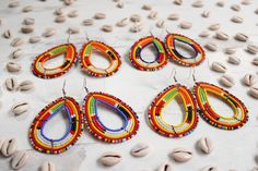 Maasai beaded earrings. Beautifully handmade my Kenyan artisans. Maasai, Beaded Earrings, Crochet Earrings, Crochet, 10 Things, Beauty, Bead Earrings