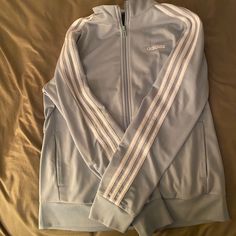 New With Tags. It’s A Soft Green Zip Up. Non Hooded. Three White Strips Down Arms. Light Green Clothes, Adidas Zip Up Outfit, Adidas Clothes, Adidas Zip Up Hoodie, Adidas Jacket Women, Adidas Pullover, Adidas Zip Up, Adidas Sweater, Adidas Jackets