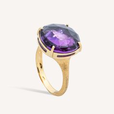 JAIPUR COLOR 18K Yellow Gold and Amethyst Cocktail Ring Purple Gemstone Jewelry, Amethyst Rings, Amethyst Cocktail Ring, Purple Style, Marco Bicego, Purple Amethyst Ring, Silver Gold Jewelry, Amethyst Jewelry, 18k Yellow Gold Ring